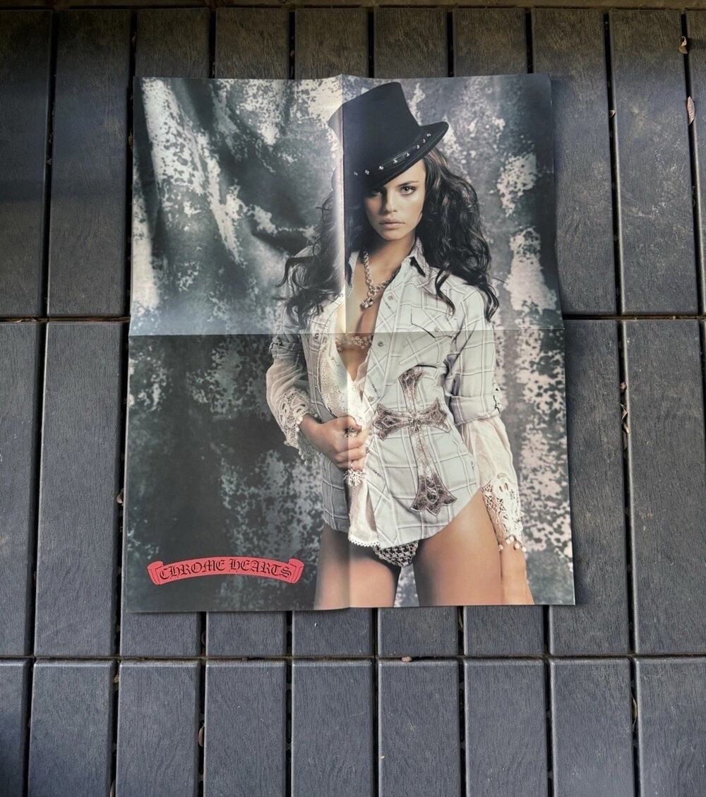 Chrome Hearts Rare Vintage 15x19 Double Sided Magazine Poster Model Campaign
